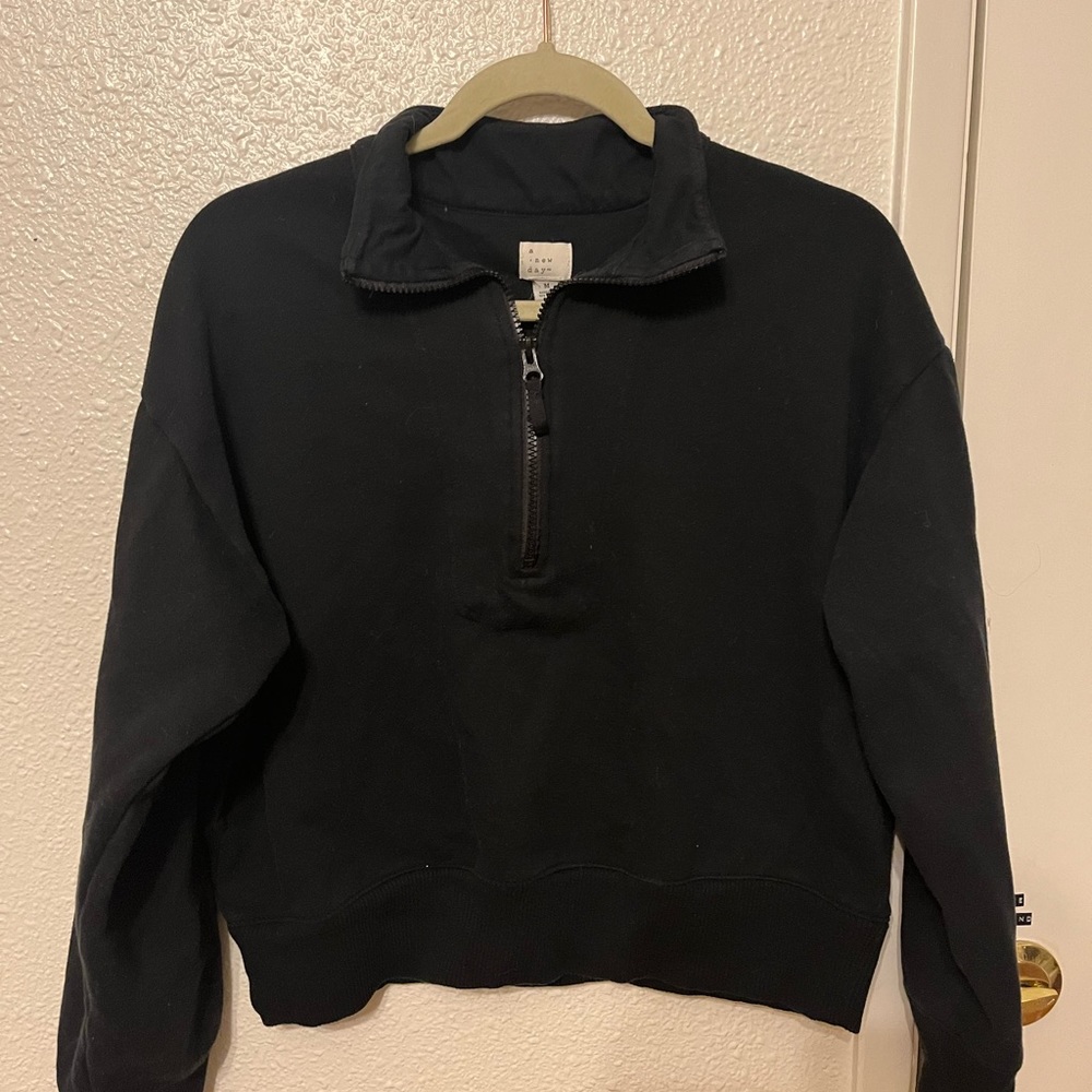 A New Day, Quarter Zip Pullover Sweater, Womens Medium